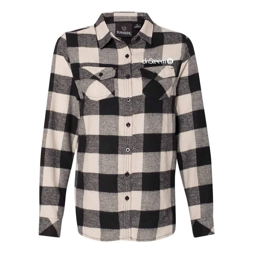 Women's Yarn-Dyed Long Sleeve Flannel Shirt