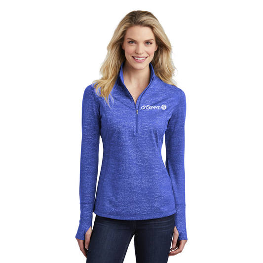 Sport-Tek ® Ladies Sport-Wick ® Stretch Reflective Heather 1/2-Zip Pullover