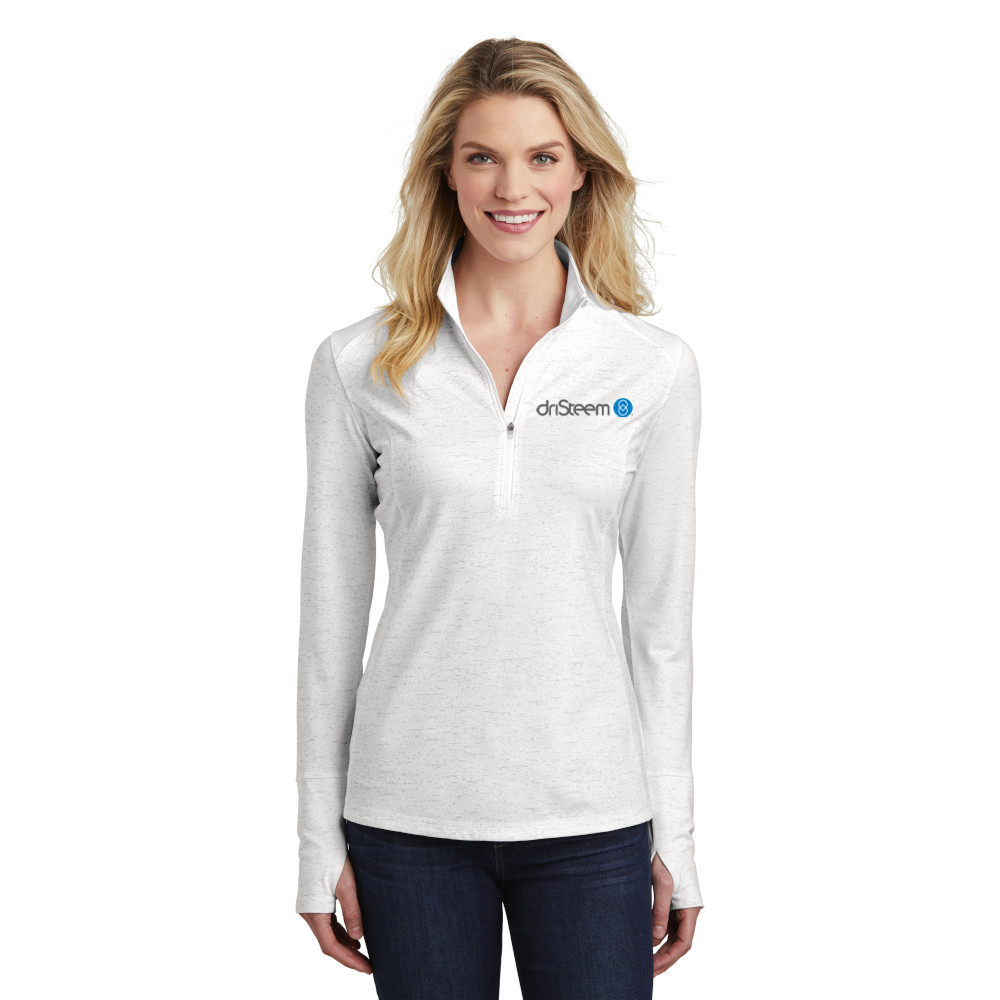 Sport-Tek ® Ladies Sport-Wick ® Stretch Reflective Heather 1/2-Zip Pullover